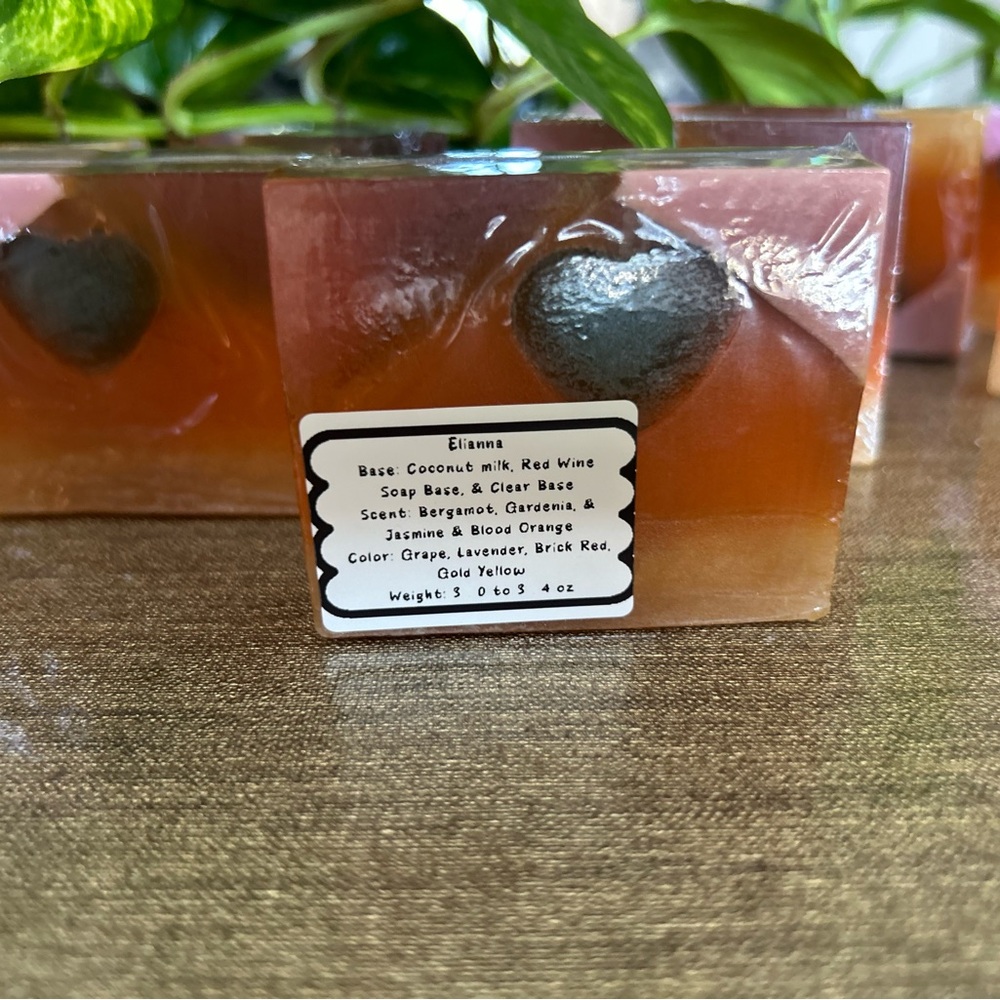 Elianna - An Orange, Pink and Brown Handcrafted Soap Bar - Picture 4 of 5